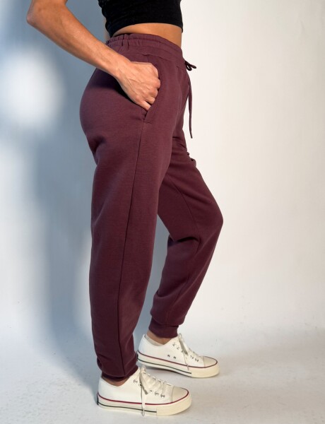 Jogger de algodon con puño Gaia Bordo