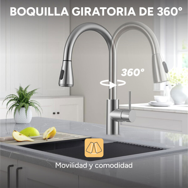 Monocomando Extensible Canilla Grifo Cocina Mesada Monocomando Extensible Canilla Grifo Cocina Mesada