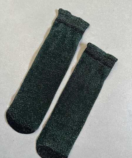 MEDIAS CORTAS LUREX VERDE