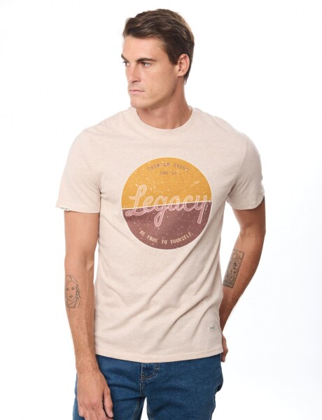 REMERA ESTAMPADA Beige