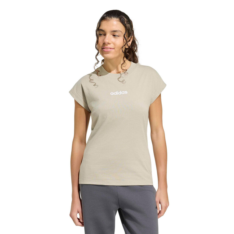 Remera de Mujer Adidas W Lin Sj T Beige