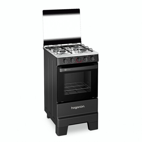 COCINA A GAS HOGARON GALWAY Cocina A Gas HOGARON Galway 4 Hornallas Mesa Acero Inoxidable, Horno 50L Limpia Fácil Y Encendido Manual - Negra