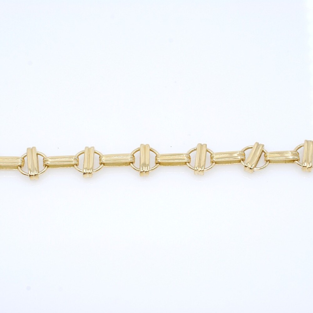 Pulsera en oro 18k amarillo diseño argollas Pulsera en oro 18k amarillo diseño argollas