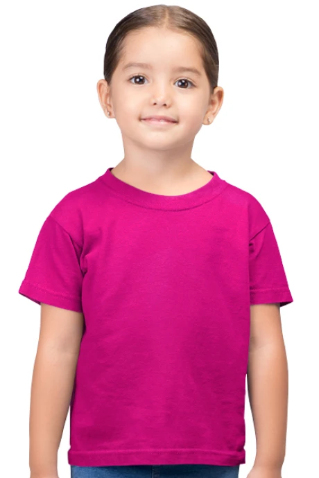 Camiseta a la base niño Fucsia