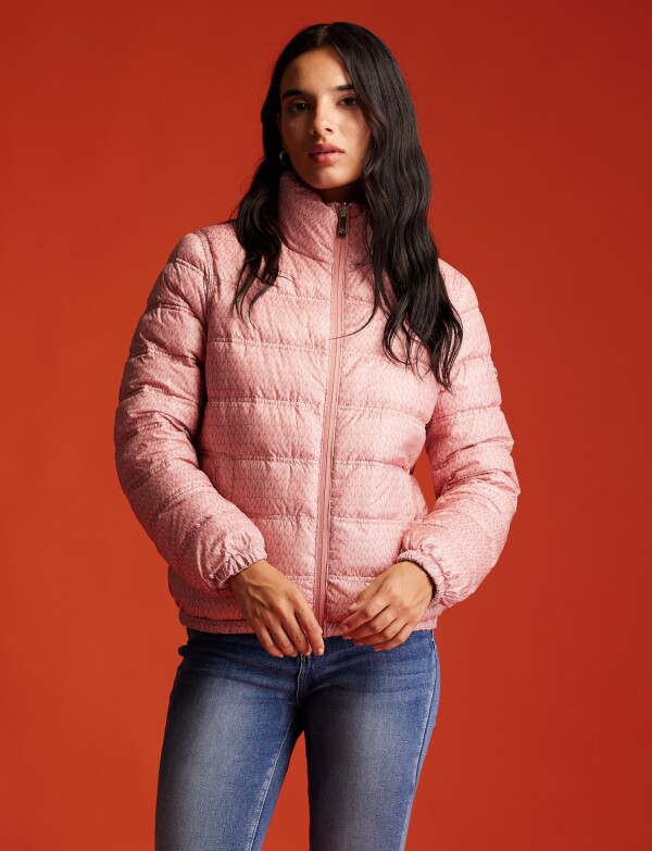 Campera Plumas Reversible ROSA