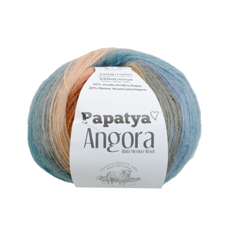 Angora turquesa/salmon/amarillo