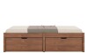 Cama Madera Maciza Con Cajones - 1 plaza - Linea beauty Marron