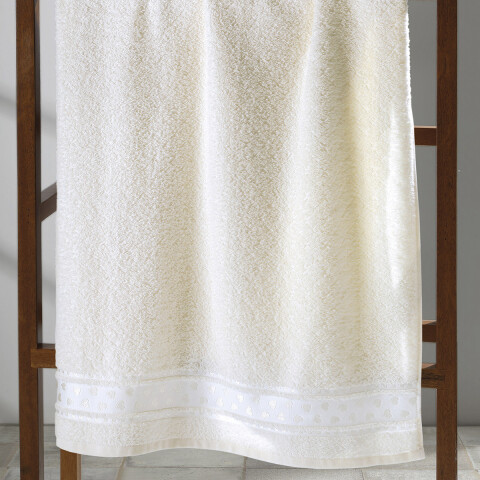 Toalla Mano Dohler Jacquard Premium 50 x 80 cm 100% Algodón 6987 - CREMA