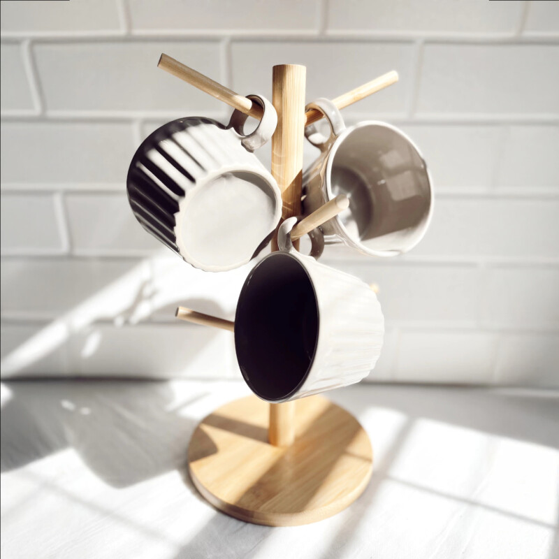 Soporte de tazas estilo árbol de bambú Soporte de tazas estilo árbol de bambú