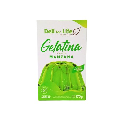 Gelatina Sin Gluten Deli FOR Life Manzana 170g Gelatina Manzana Deliforlife