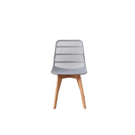 Silla Moscu OR601 Pp con Patas de Madera GRIS
