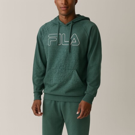 BUZO CANGURO HOMBRE LETTER OUTLINE LIGHT FILA Verde