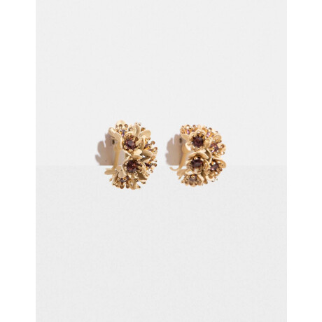 Aros De Flores Dorado