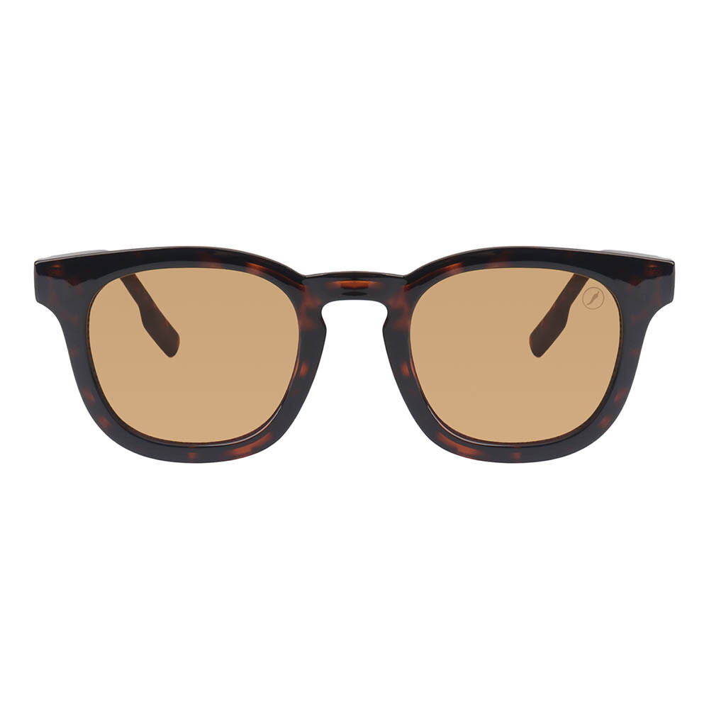 Lentes De Sol One Piece Cuadrado De Acetato Amarillo/Carey