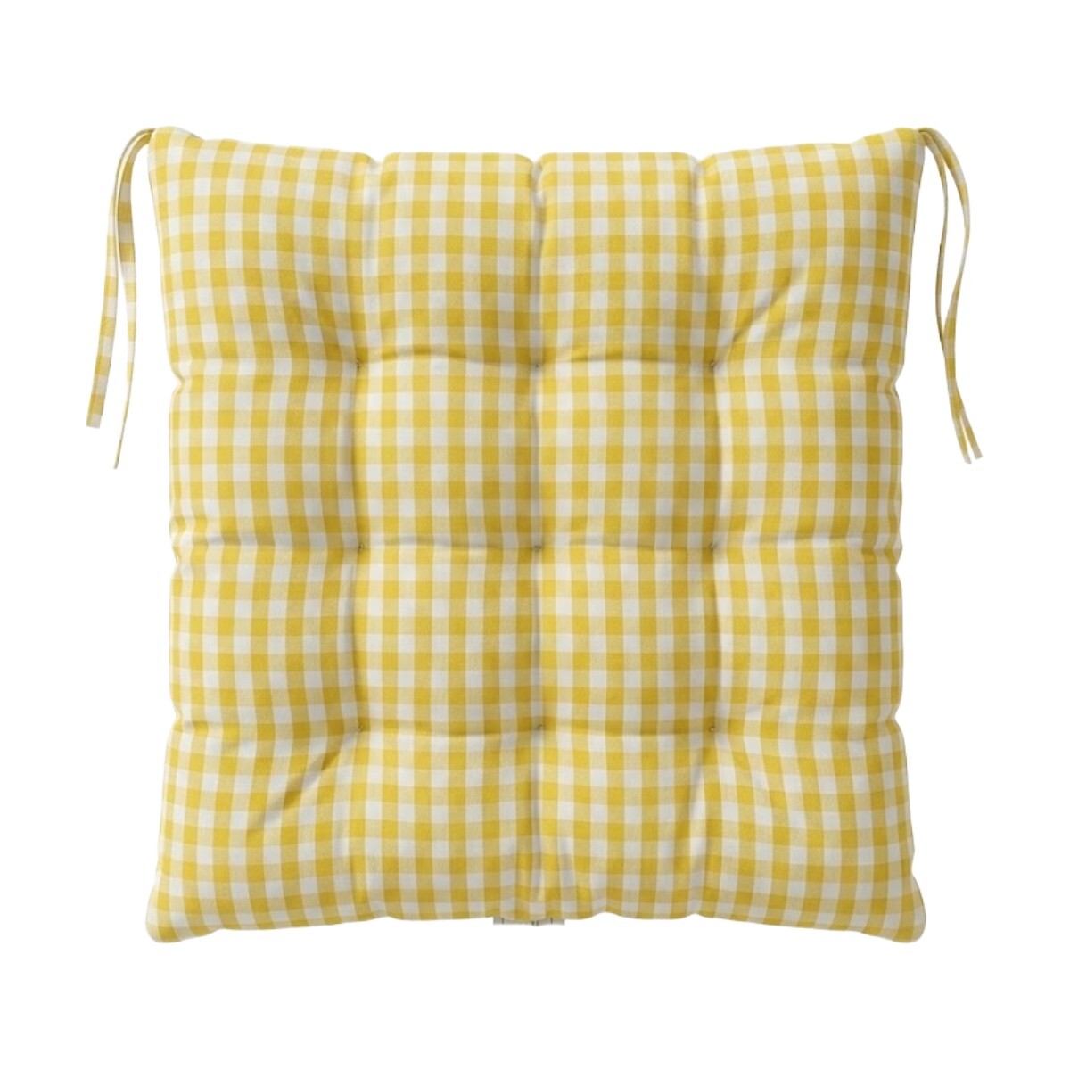 COJIN CUAD CUADRILLE AMARILLO P/SILLA 40X40CM 