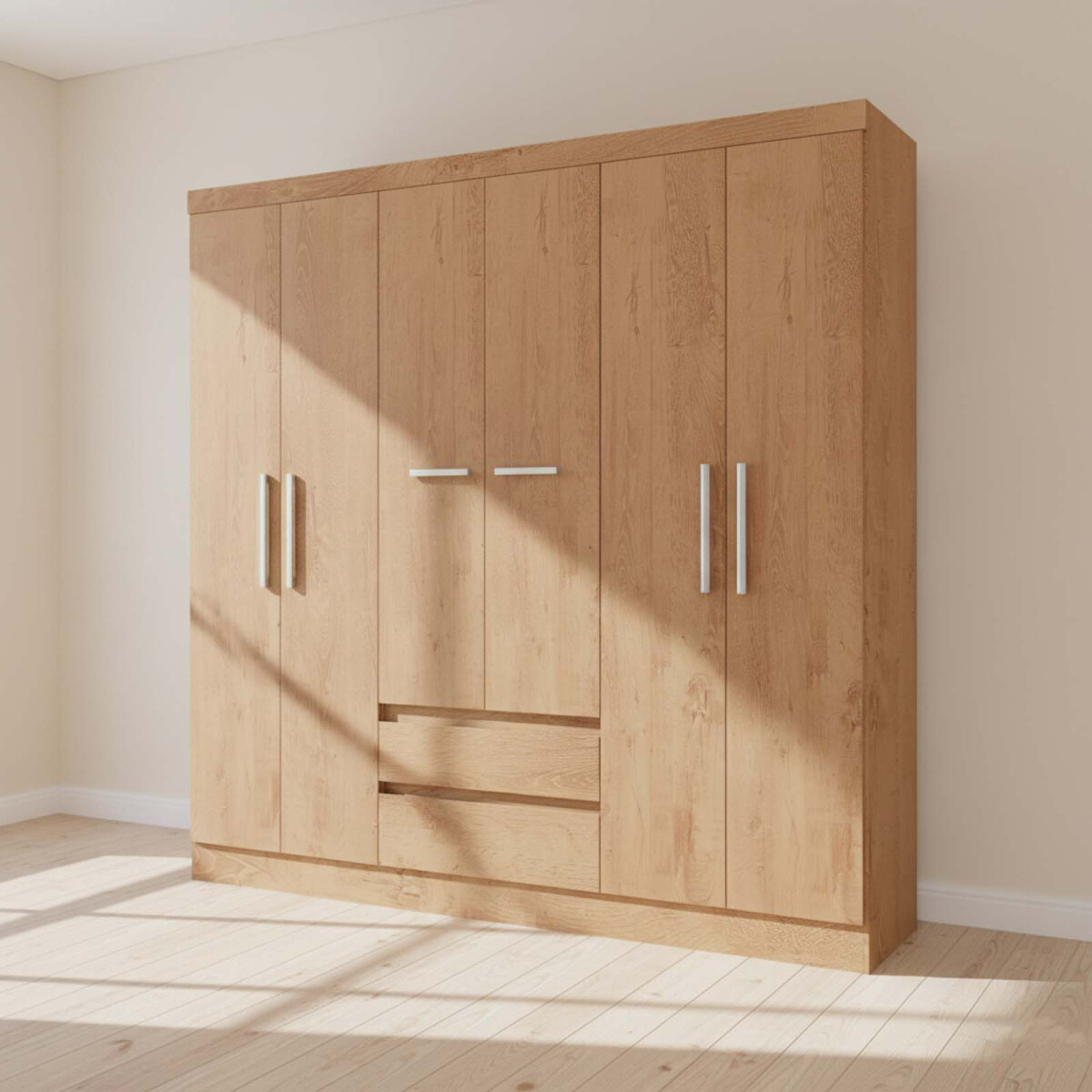 PLACARD ROPERO - 6 PUERTAS MDP MARRON 0600R VIENA 