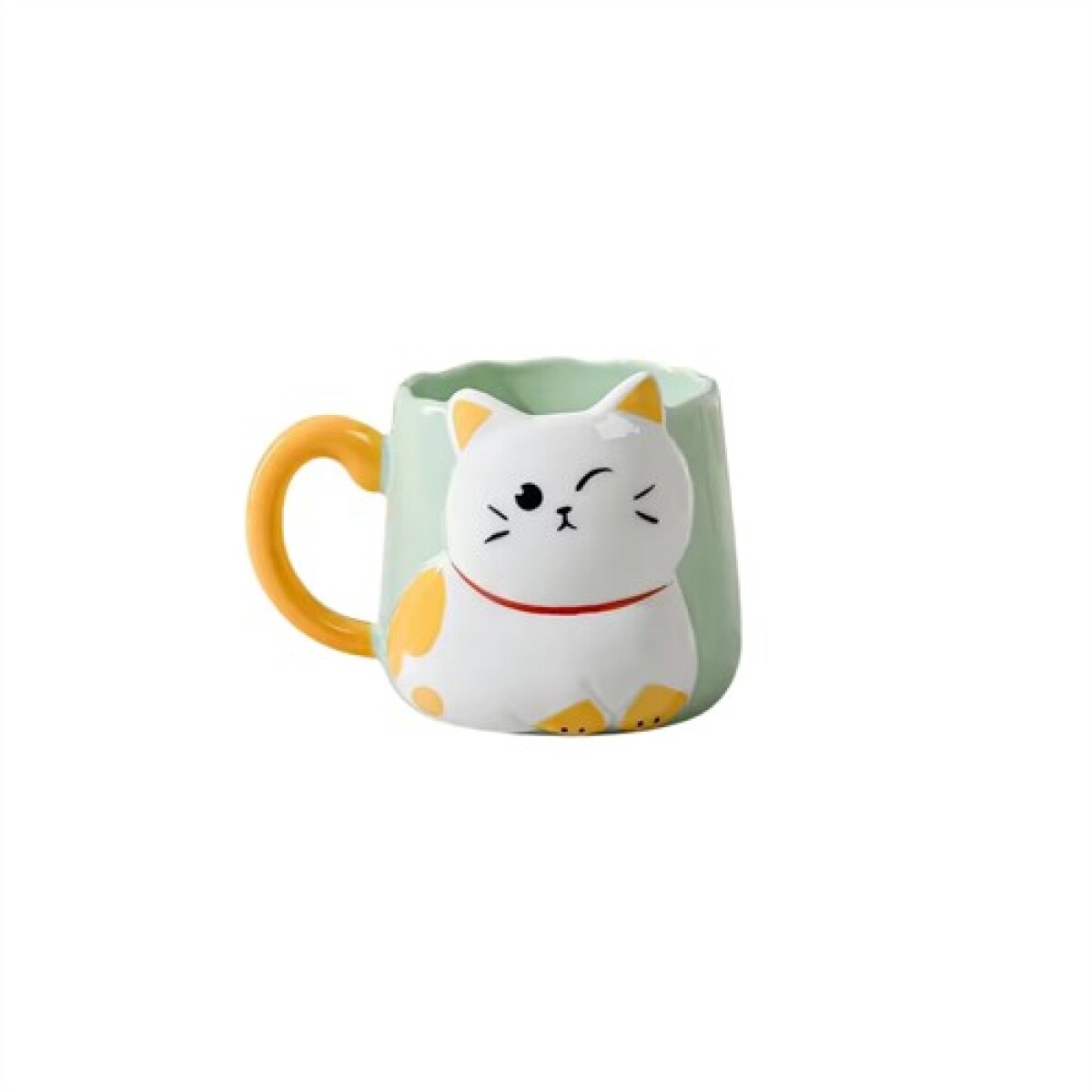 Taza de ceramica gato - Verde 