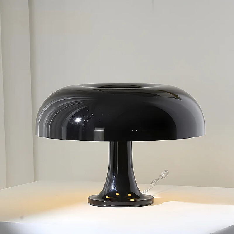 Lampara de mesa retro Mushroom negro