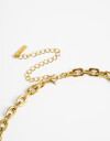 Collares Cortos Metal Collar De Cadena Eslabones Acero - Dorado