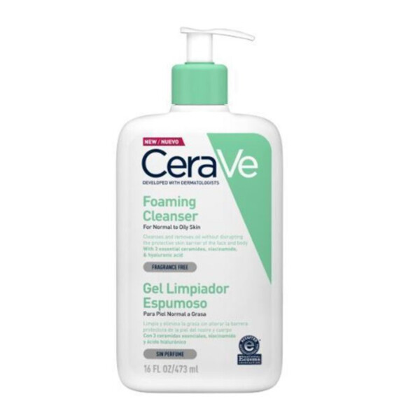 Gel Limpiador Espumoso Piel Normal a Grasa 473 ml – CeraVe Gel Limpiador Espumoso Piel Normal a Grasa 473 ml – CeraVe