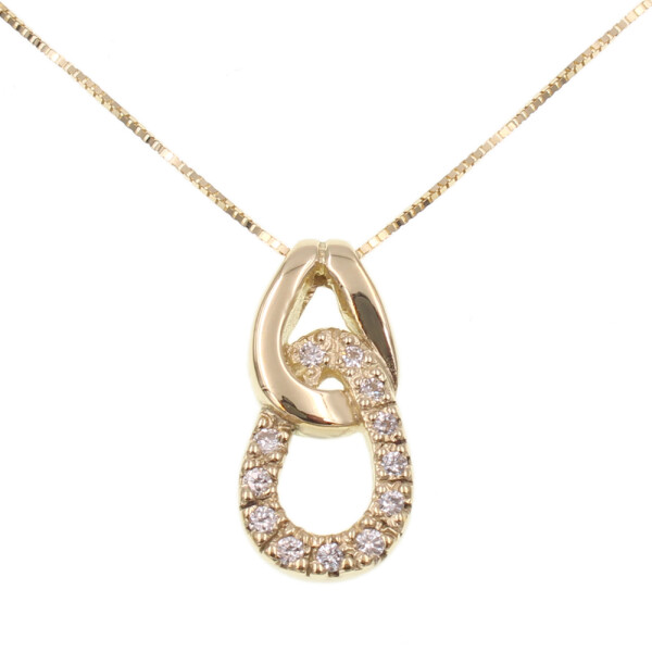 Colgante con cadena Antonella en oro amarillo 18k y brillantes Colgante con cadena Antonella en oro amarillo 18k y brillantes