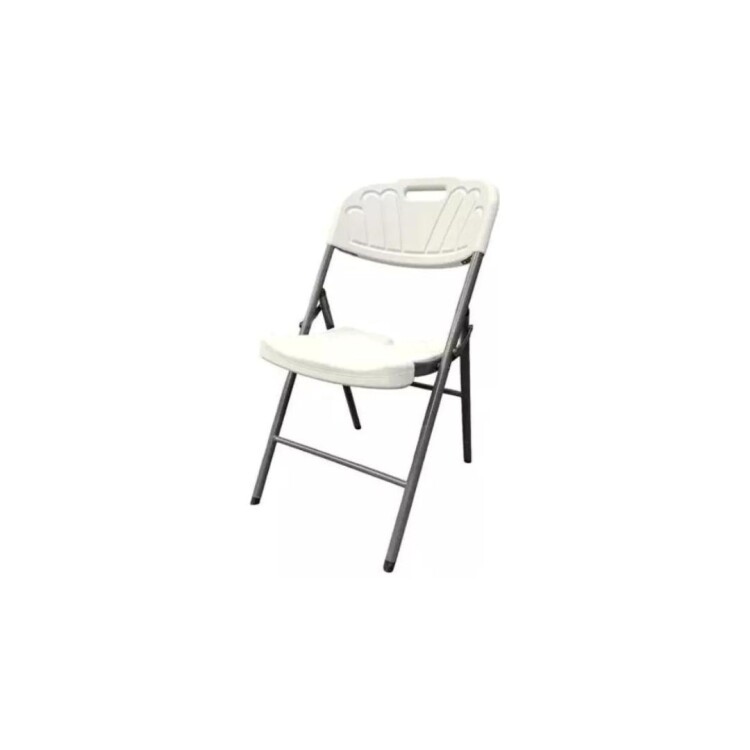 SILLA PLEGABLE BASE METAL REFORZADA BLANCO