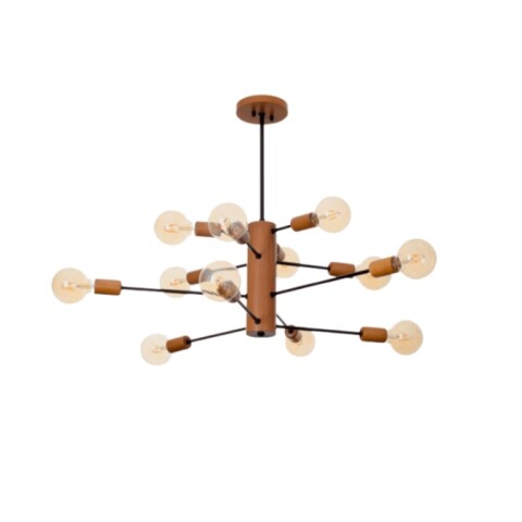 COLGANTE ANA 12 LUCES E27 MADERA COLGANTE ANA 12 LUCES E27 MADERA