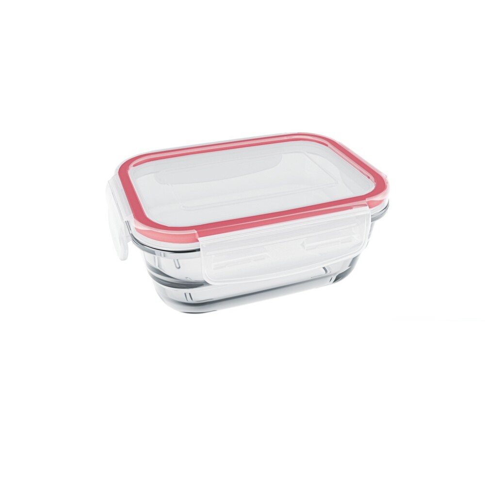 Tupper Hermético Rectangular de Vidrio 400 ml FACILITA MAIS POTE HERMETICO RECT. 400 ML