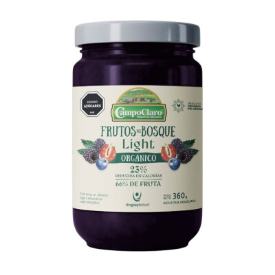 MERMELADA LIGTH FRUTOS DEL BOSQUE CAMPOCLARO 360G Mermelada Ligth Fru.bosq Campo