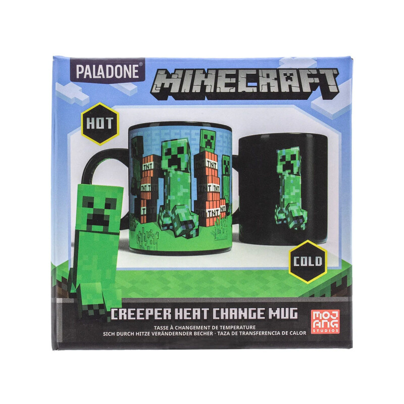 Minecraft Taza Creeper que cambia de color con el calor Minecraft Taza Creeper que cambia de color con el calor