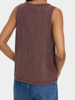 Top Fluido De Rayas marron