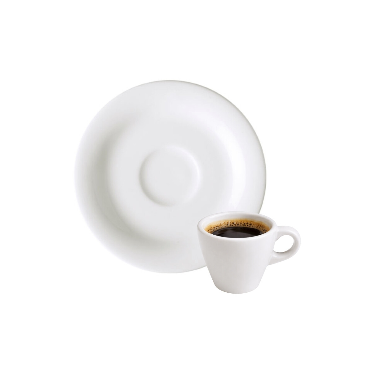 Plato para Café Actualite 12,5 cm Blanco Porcelana Corona 