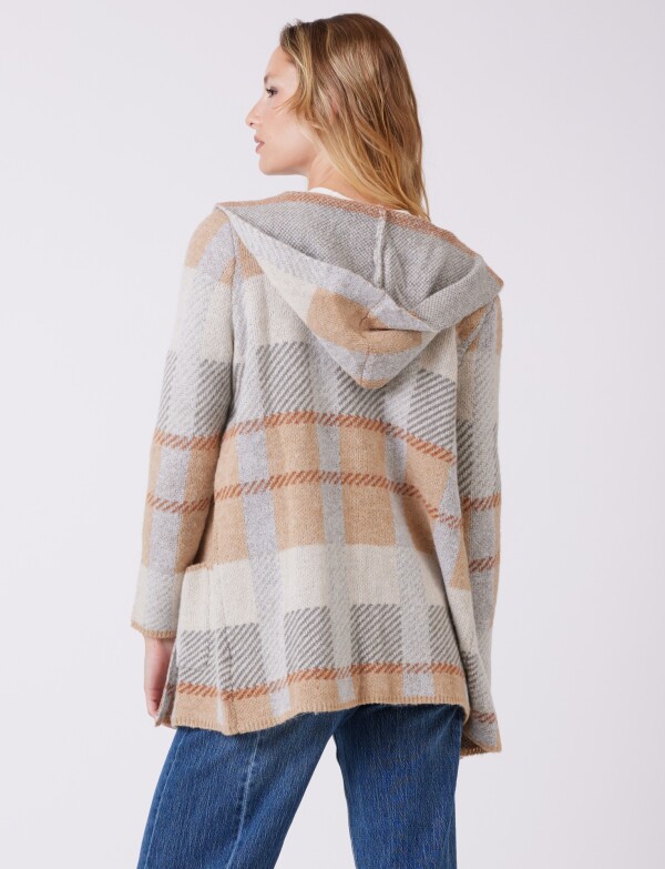 Cardigan Soft Capucha GRIS/MULTI