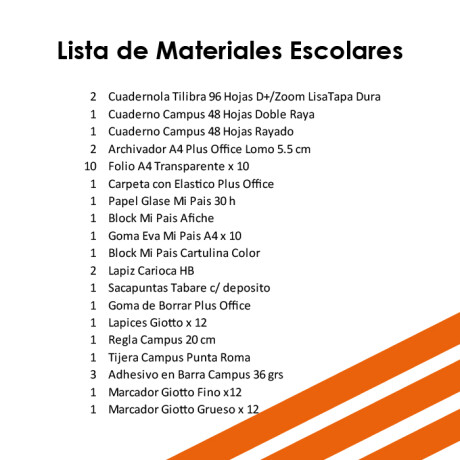 Lista de Materiales Escolares The Anglo School - 1º Centro Lista de Materiales Escolares The Anglo School - 1º Centro