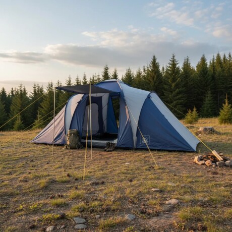 Carpa de 2 Dormitorios para 4 Personas con Sobretecho y Ventanas Arye Carpa de 2 Dormitorios para 4 Personas con Sobretecho y Ventanas Arye