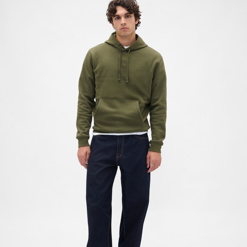 V-FRCH TONAL MINI LOGO RELAXED PO HD ARMY JACKET GREEN