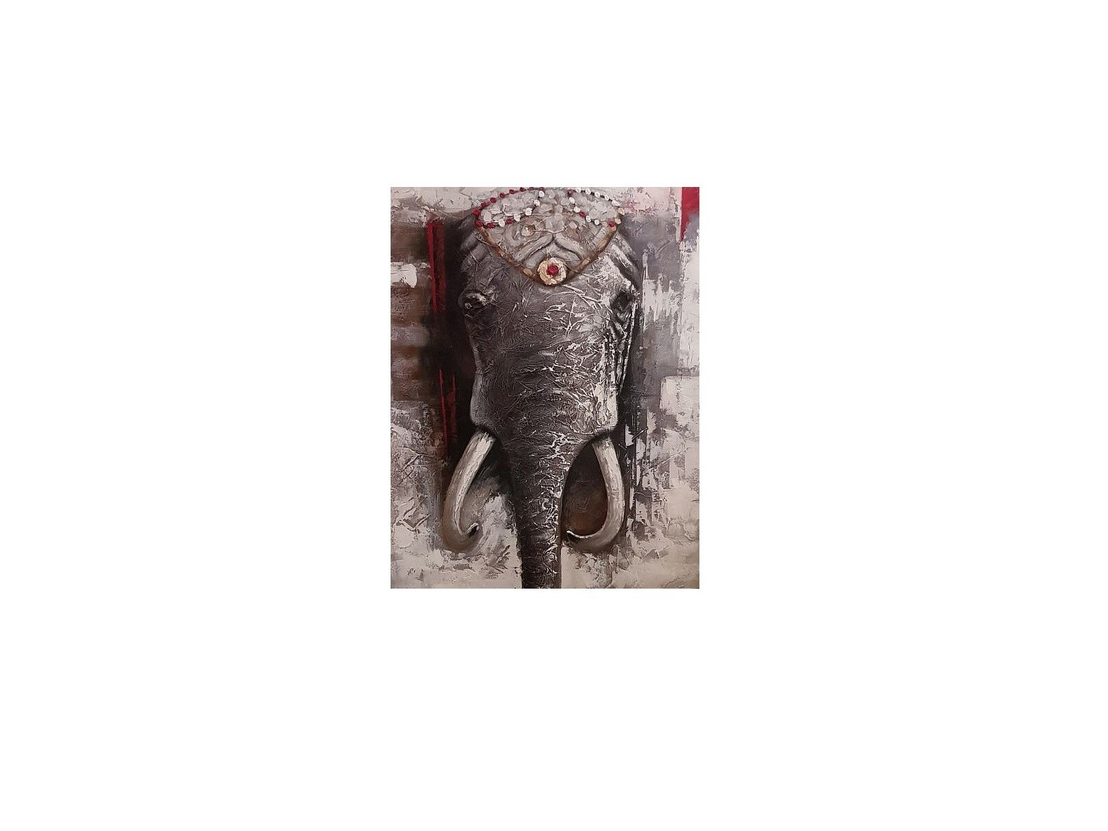Oleo Decorativo Elefante India Grande 