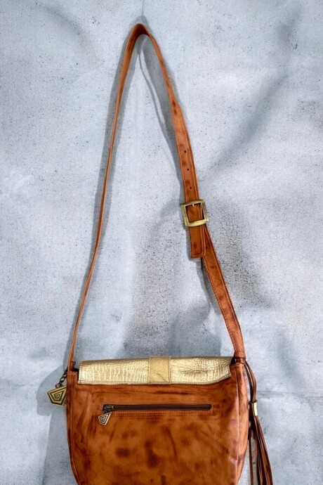 Cartera Y Bandolera De Cuero Ronda Pintada A Mano. Cartera Y Bandolera De Cuero Ronda Pintada A Mano.