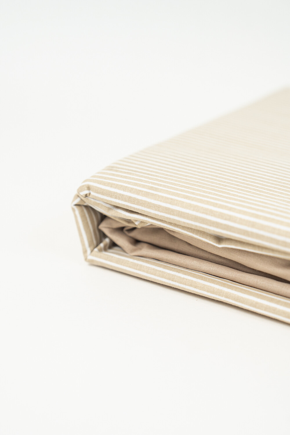 Sábanas 1 Plaza 144 Hilos Stripes Taupe / Mink / Vison