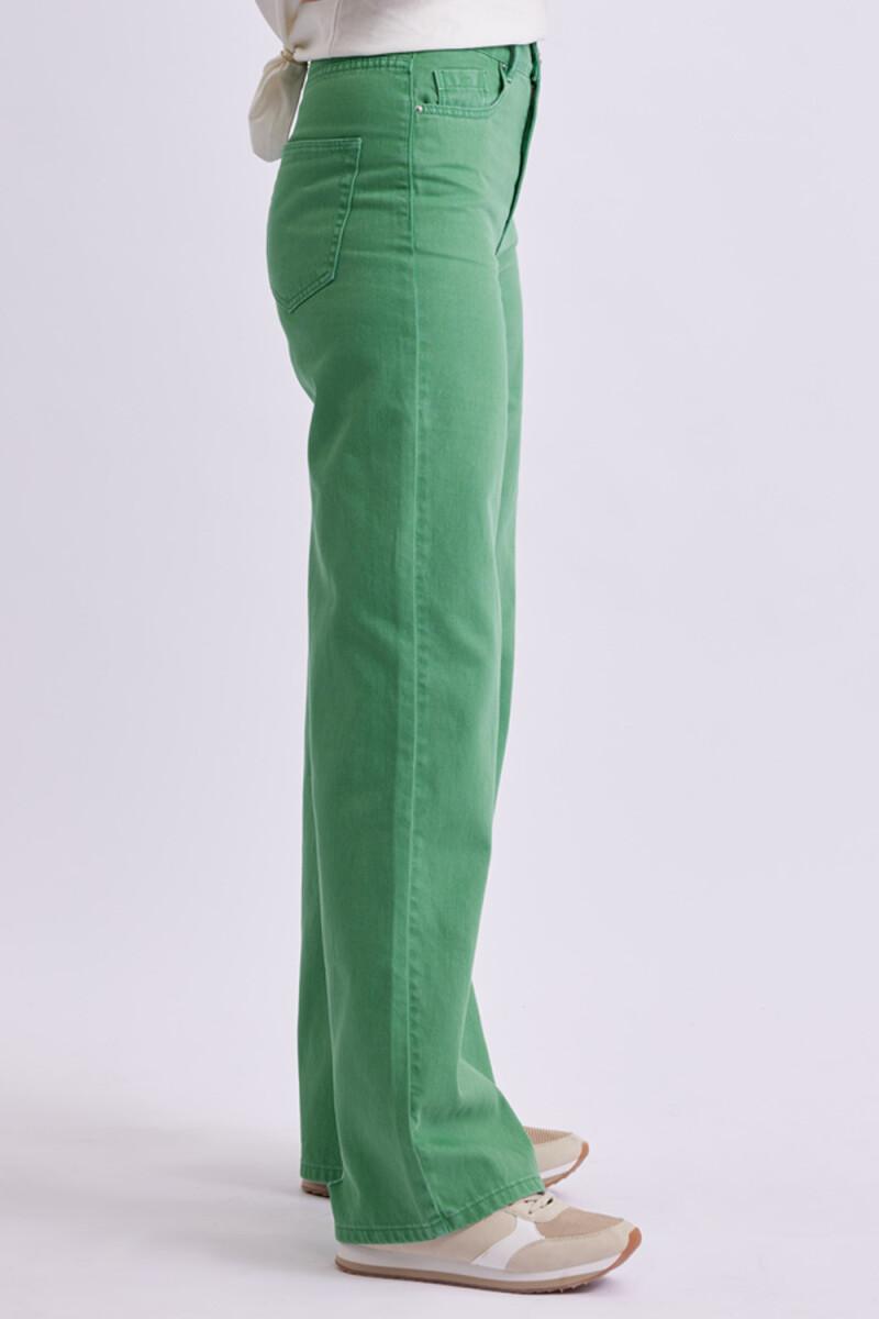Pantalón de jean wide leg Verde