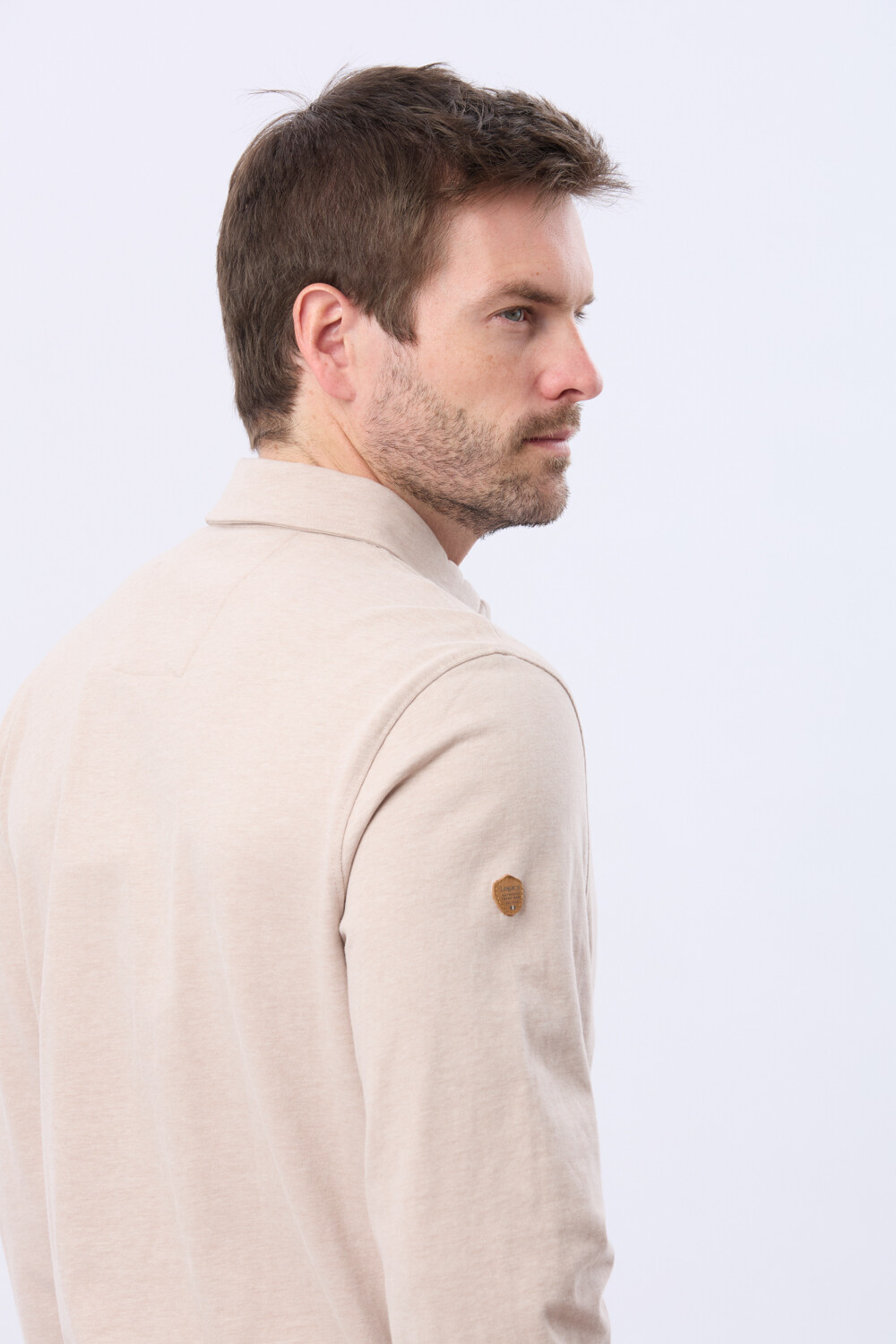 REMERA POLO JERSEY Beige