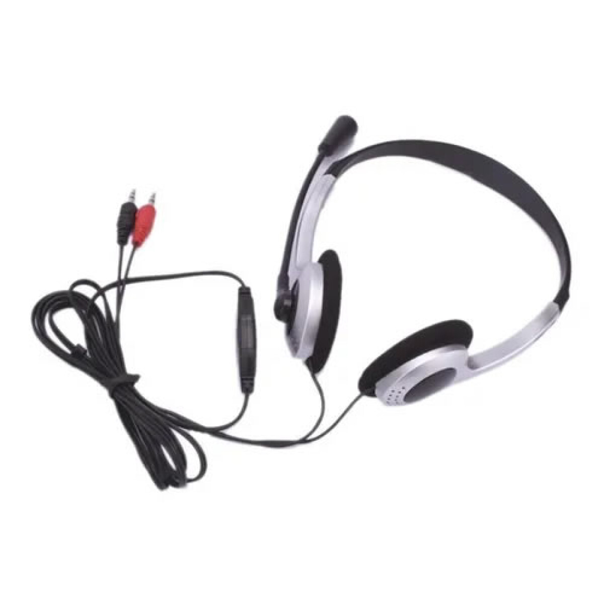 Auriculares PC livianos doble jack microfono y audio separados 