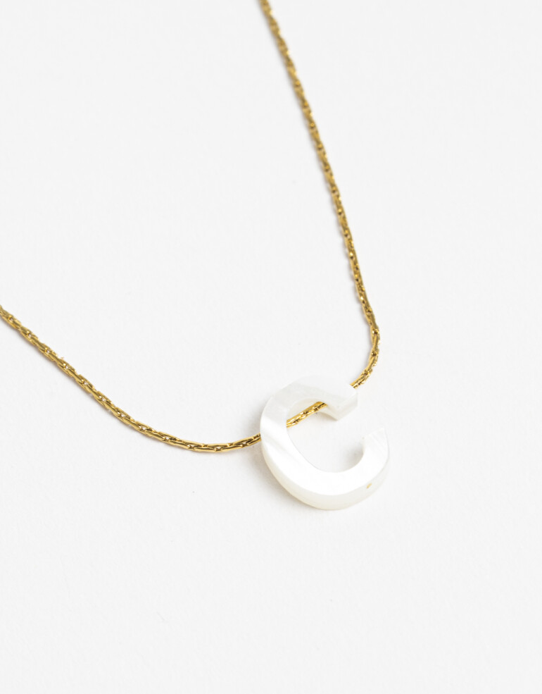 Cadena Corta con Dije Perlas Cadena Corta Con Dije C, Acero - Dorado