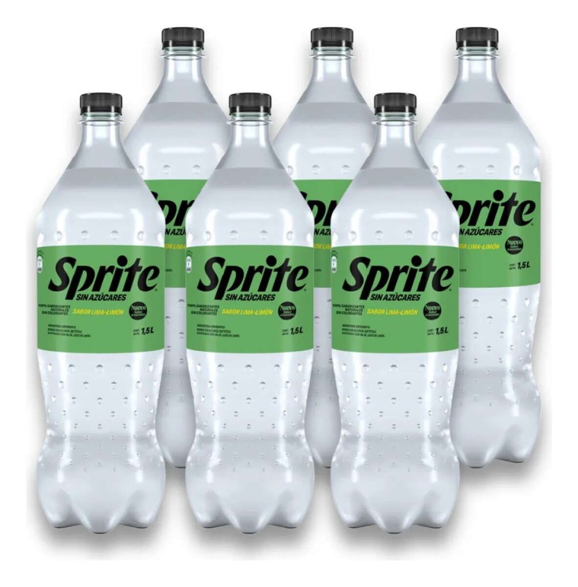 Pack X6 Refrescos Sprite sin Azúcar 1.5 lt 