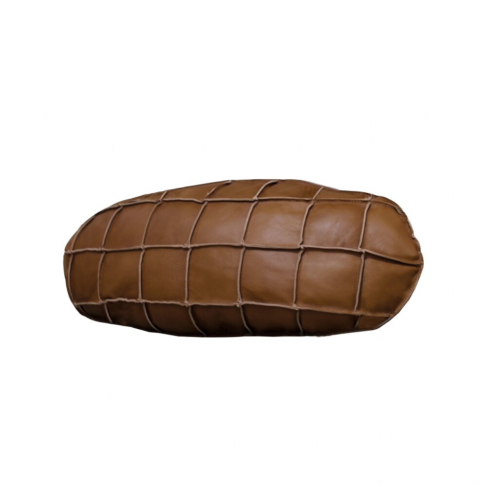 Almohadón Cuero - 76x35cm - oval grande Marrón