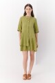 VESTIDO LINO STEP OLIVA
