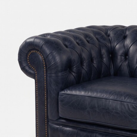 Sofá Chesterfield Novo - Cuero Básico - 2 cuerpos Negro - (Preventa)