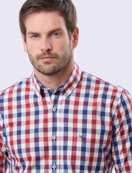 CAMISA SPORT A CUADROS Rojo