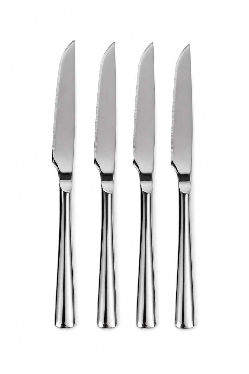 Cuchillo Asher De Postre Set 4 Un. Plateado Brillante Color Unico
