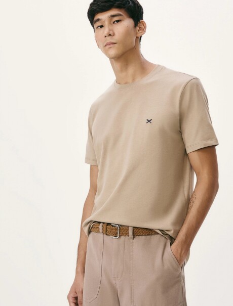 CAMISETA BÁSICA UNISSEX BEIGE